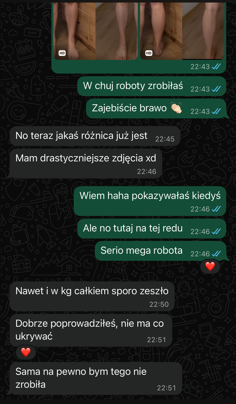 Wiadomość od klienta o współpracy z trenerem personalnym online Damianem Konarskim